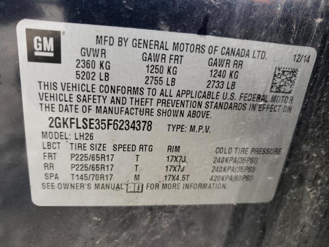 2GKFLSE35F6234378 GMC Terrain Slt
