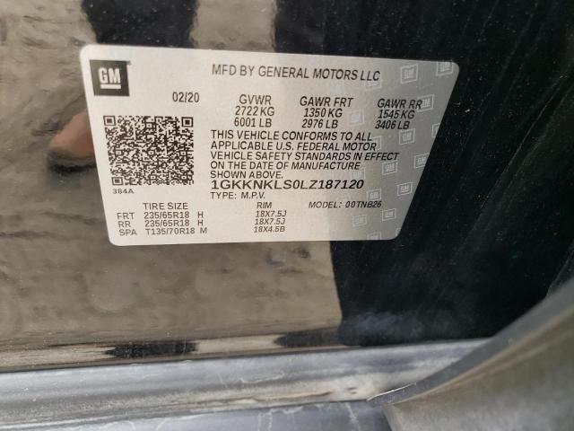 1GKKNKLS0LZ187120 GMC ACADIA SLE