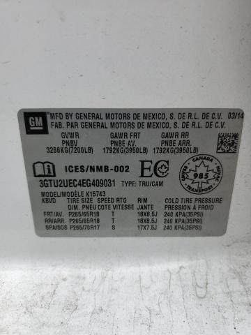 3GTU2UEC4EG409031 GMC Sierra K1500 Sle