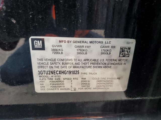 3GTU2NECXHG191025 GMC Sierra K1500 Slt