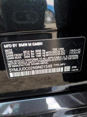 5YMJU0C02N9N01549 BMW X5 M