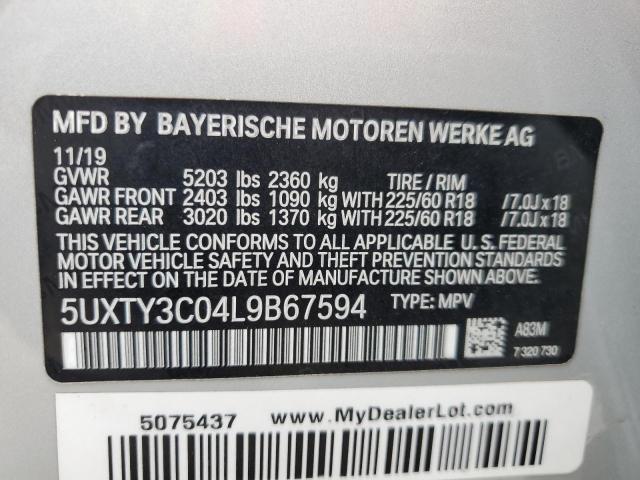 5UXTY3C04L9B67594 BMW X3 Sdrive30i