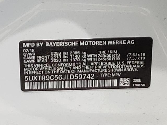 5UXTR9C56JLD59742 BMW X3 Xdrive30i
