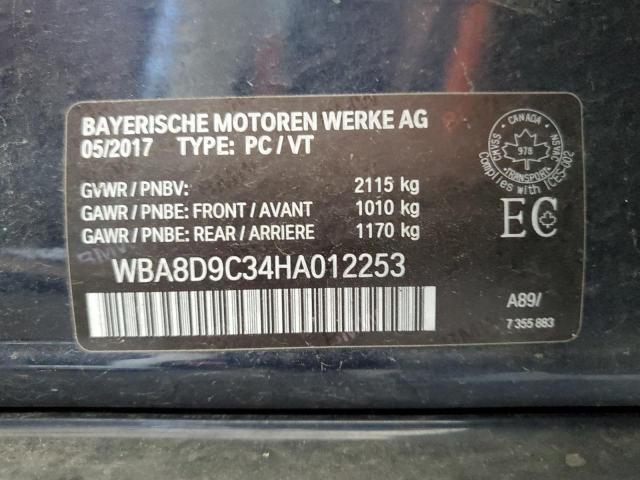 WBA8D9C34HA012253 BMW 330 XI