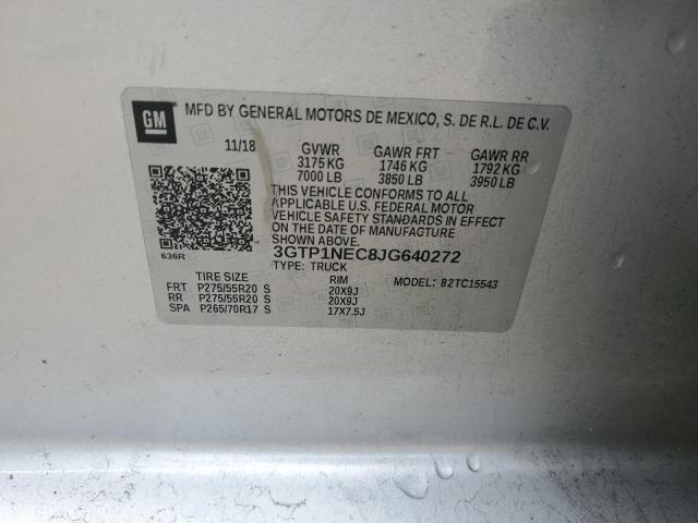 3GTP1NEC8JG640272 GMC Sierra C1500 Slt