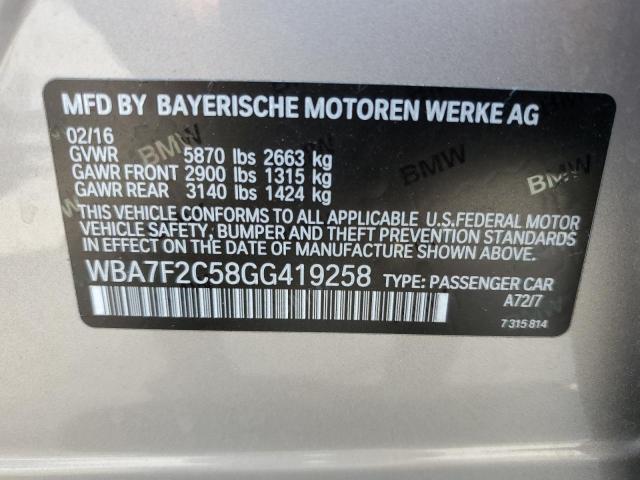 WBA7F2C58GG419258 BMW 750 Xi