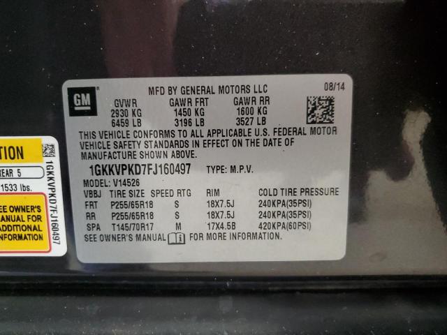 1GKKVPKD7FJ160497 GMC ACADIA SLE