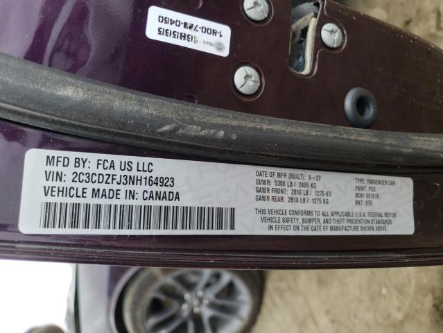 2C3CDZFJ3NH164923 Dodge Challenger R/t Scat Pack