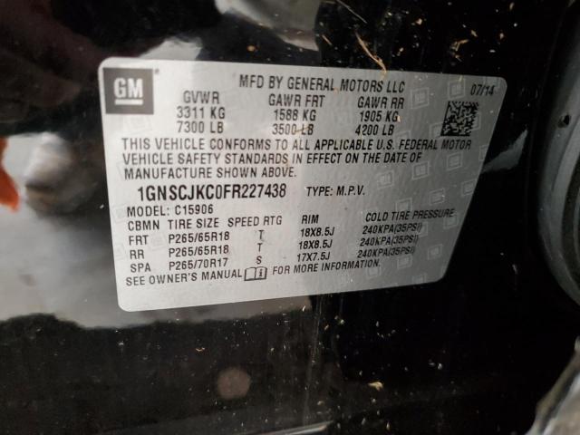 1GNSCJKC0FR227438 Chevrolet Suburban C1500 Lt