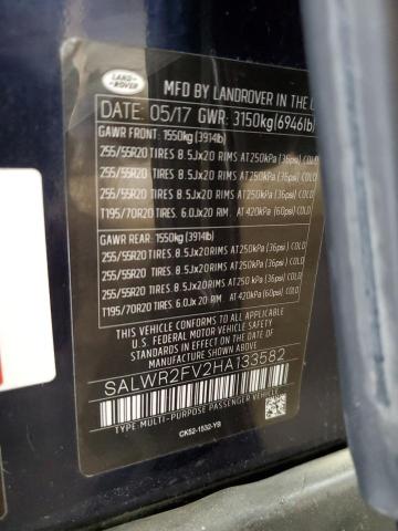 SALWR2FV2HA133582 Land Rover Range Rover Sport Hse