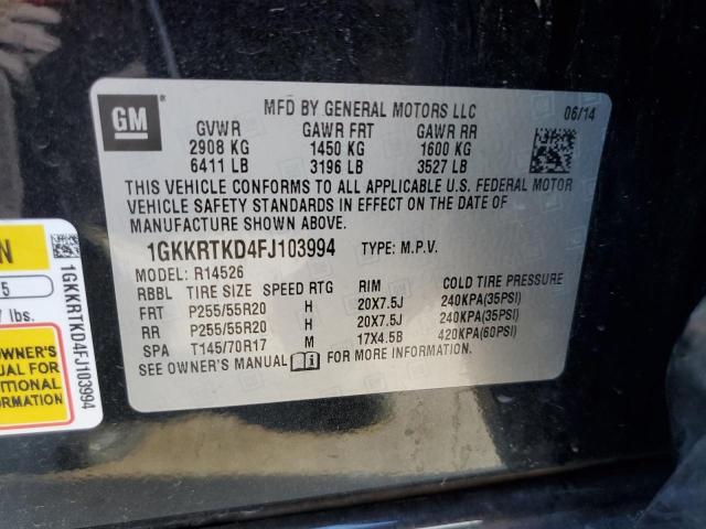 1GKKRTKD4FJ103994 GMC Acadia Denali