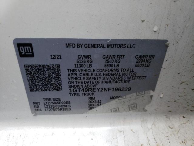 1GT49REY2NF196229 GMC Sierra K2500 Denali