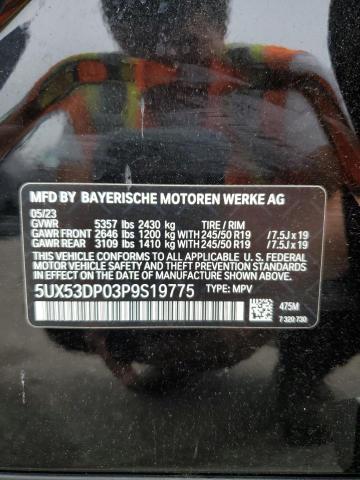 5UX53DP03P9S19775 BMW X3 Xdrive30i