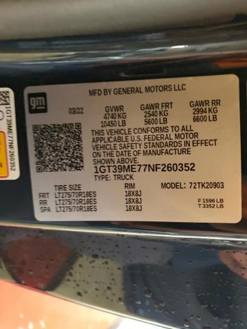 1GT39ME77NF260352 GMC Sierra K2500 Sle