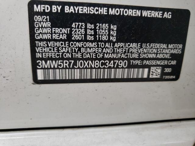 3MW5R7J0XN8C34790 BMW 330XI
