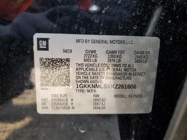 1GKKNMLSXKZ261606 GMC Acadia Slt-1
