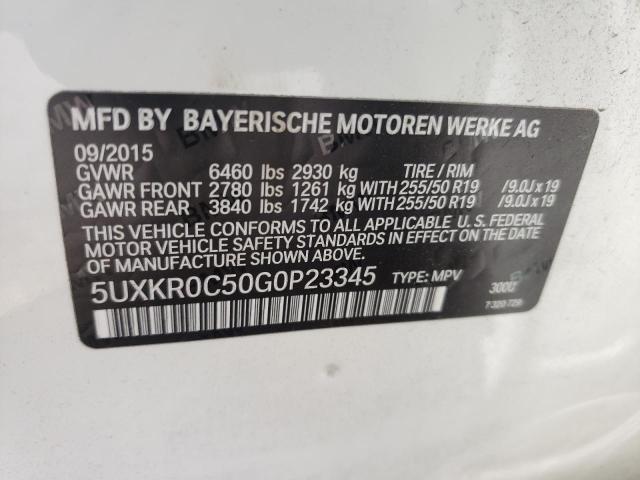 5UXKR0C50G0P23345 BMW X5 Xdrive35i