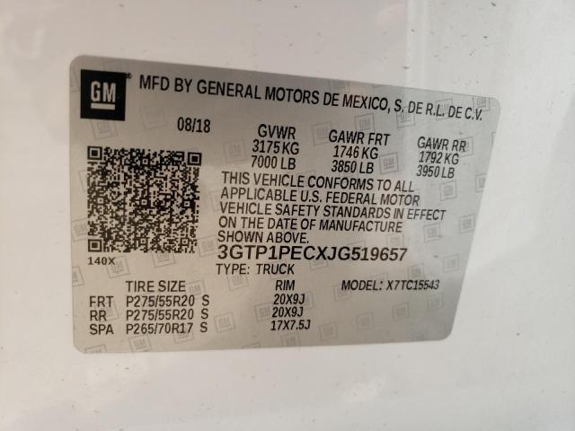 3GTP1PECXJG519657 GMC Sierra C1500 Denali