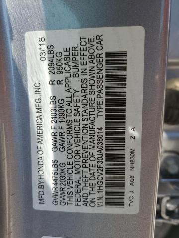1HGCV2F30JA038014 Honda Accord Sport