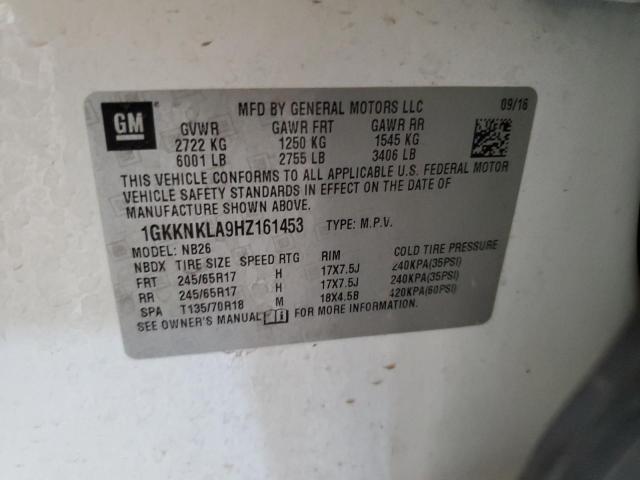 1GKKNKLA9HZ161453 GMC ACADIA SLE