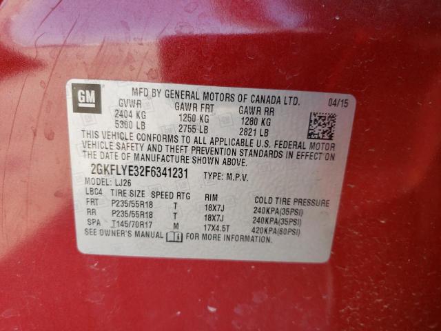 2GKFLYE32F6341231 GMC Terrain Slt