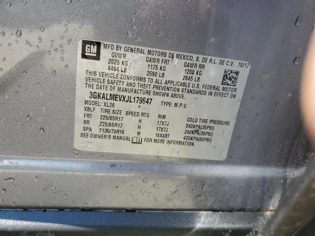 3GKALMEVXJL179647 GMC Terrain Sle