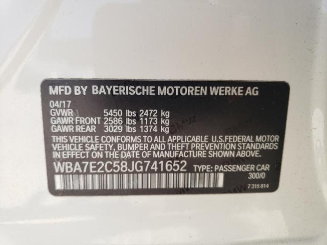 WBA7E2C58JG741652 BMW 740 I