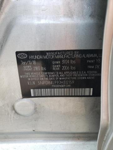 5NPD84LF9JH312159 Hyundai ELANTRA SEL