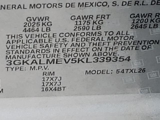 3GKALMEV5KL339354 GMC Terrain Sle