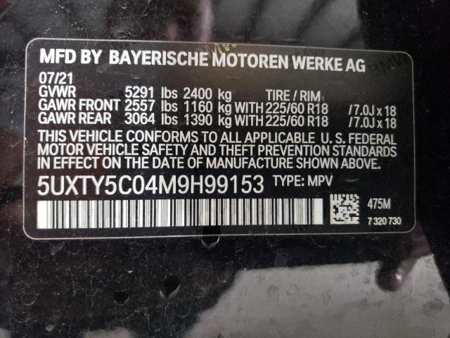 5UXTY5C04M9H99153 BMW X3 Xdrive30i