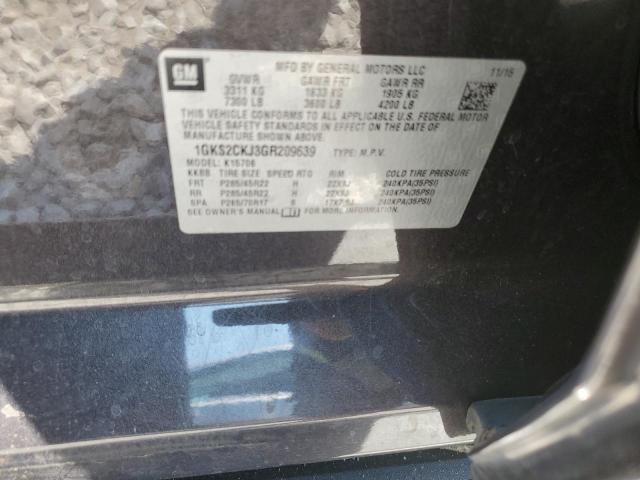 1GKS2CKJ3GR209639 GMC YUKON DENALI