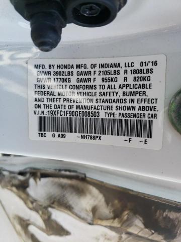 19XFC1F90GE008503 Honda Civic Touring