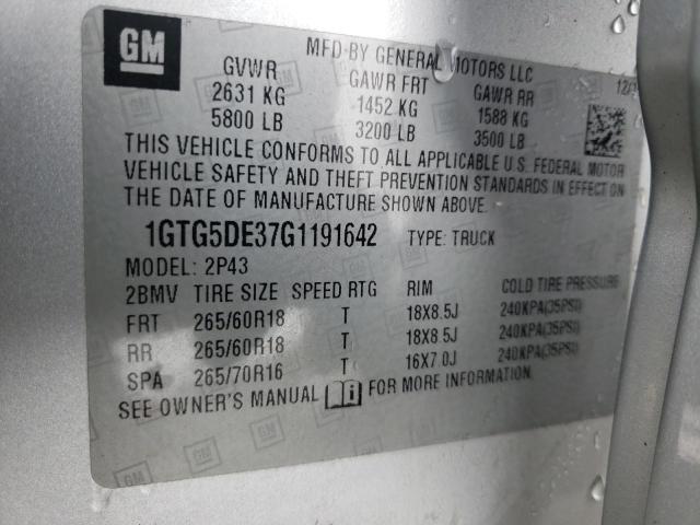 1GTG5DE37G1191642 GMC CANYON SLT