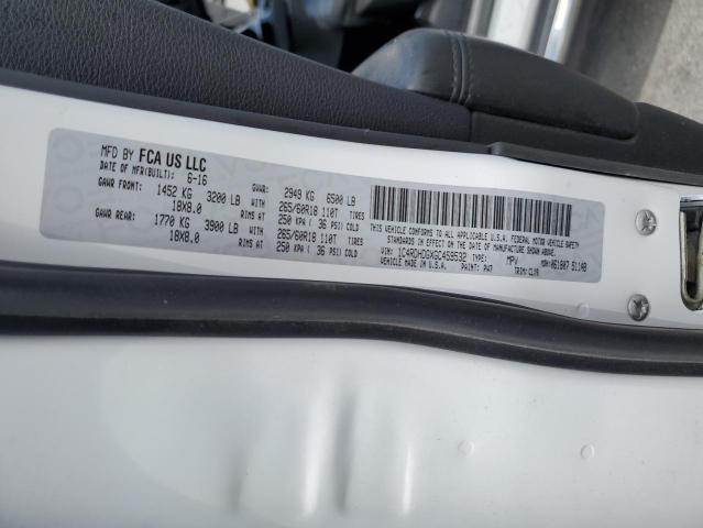 1C4RDHDGXGC459532 Dodge DURANGO LIMITED