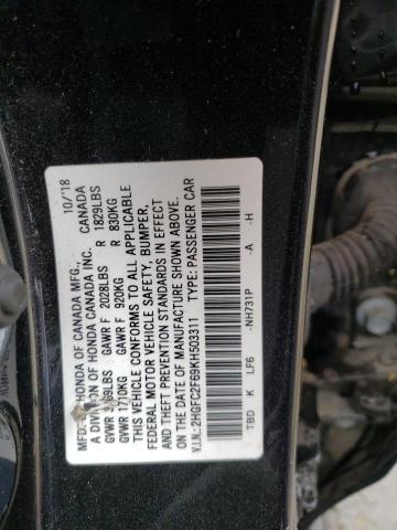 2HGFC2F69KH503311 Honda Civic Lx