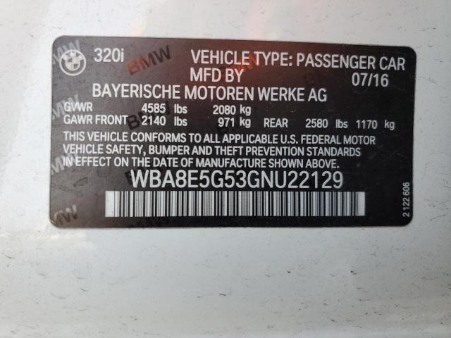 WBA8E5G53GNU22129 BMW 320 XI