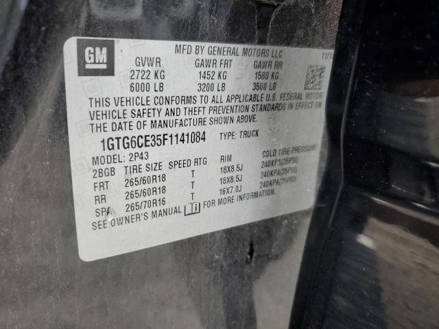 1GTG6CE35F1141084 GMC CANYON SLT