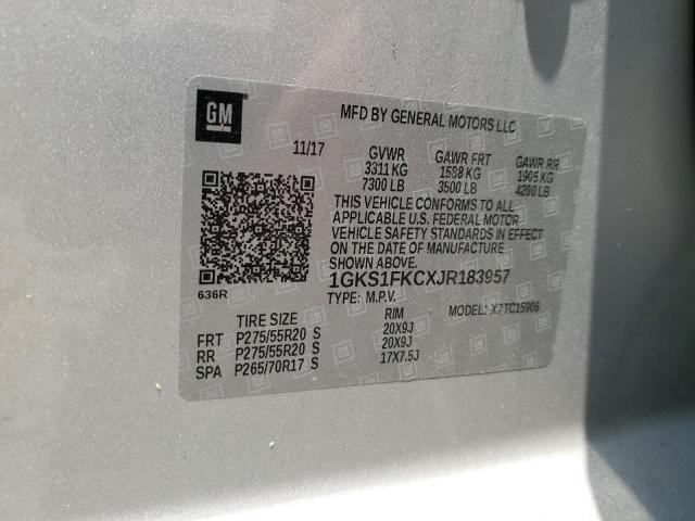 1GKS1FKCXJR183957 GMC Yukon Xl C1500 Sle