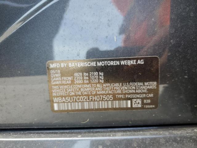 WBA5U7C02LFH07505 BMW M340I