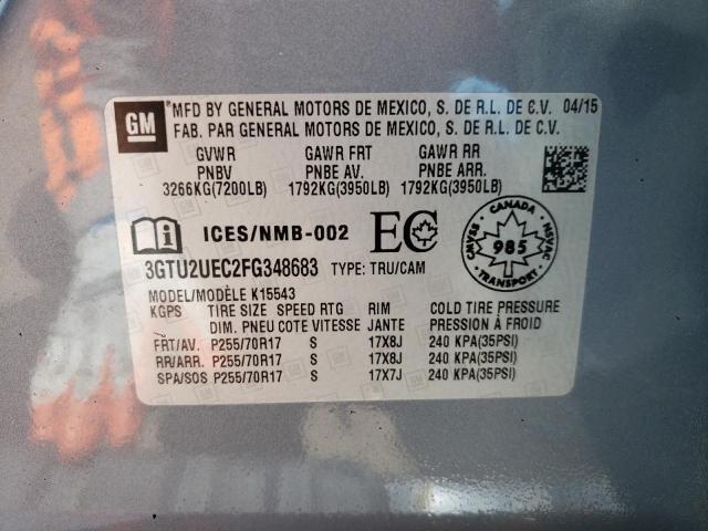 3GTU2UEC2FG348683 GMC Sierra K1500 Sle