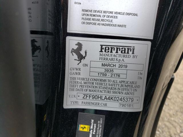 ZFF90HLA4K0245379 Ferrari 488 PISTA