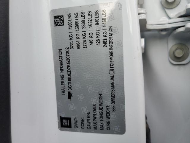 3GTU9DED7KG207302 GMC Sierra K1500 Slt