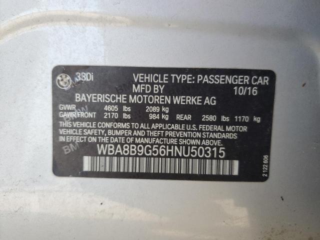 WBA8B9G56HNU50315 BMW 330 I