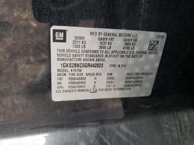 1GKS2BKC5GR442823 GMC YUKON SLT