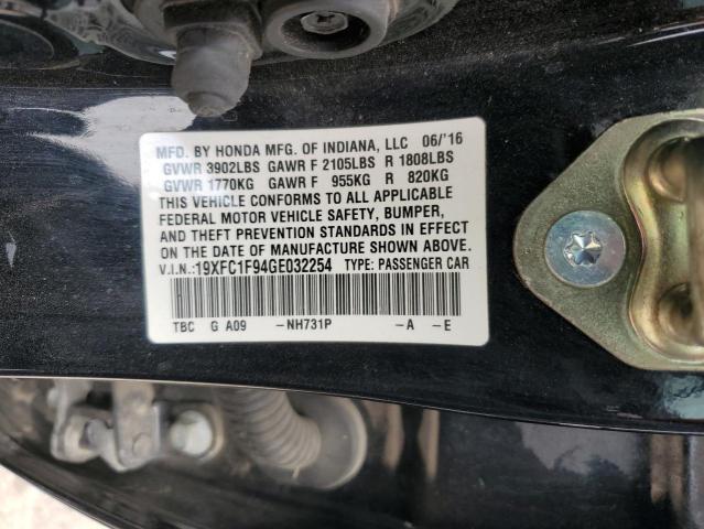 19XFC1F94GE032254 Honda Civic Touring
