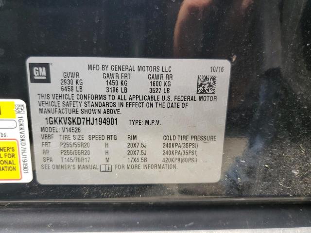 1GKKVSKD7HJ194901 GMC Acadia Limited Slt-2