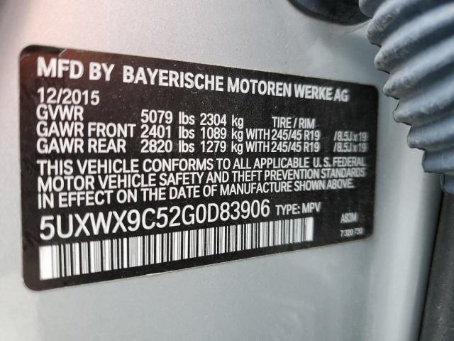 5UXWX9C52G0D83906 BMW X3 Xdrive28i
