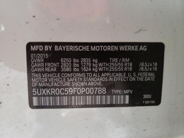 5UXKR0C59F0P00788 BMW X5 Xdrive35i