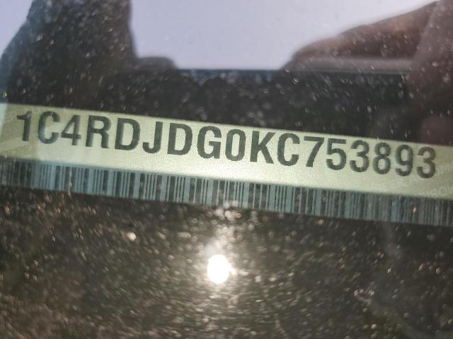 1C4RDJDG0KC753893 Dodge DURANGO GT