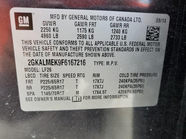 2GKALMEK9F6167216 GMC Terrain Sle